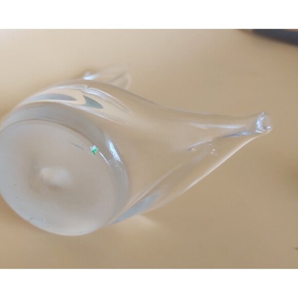 Duncan Miller Hand Blown Clear Glass Swan Trinket/Candy/Nut Bowl 7" x 7" x 3" - Picture 12 of 12